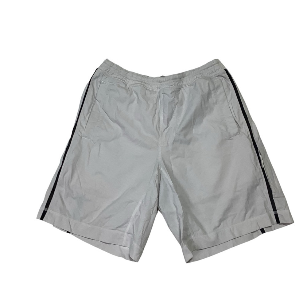 Lululemon 9” Shorts Sz Large White Old Lululemon Octagon Logo